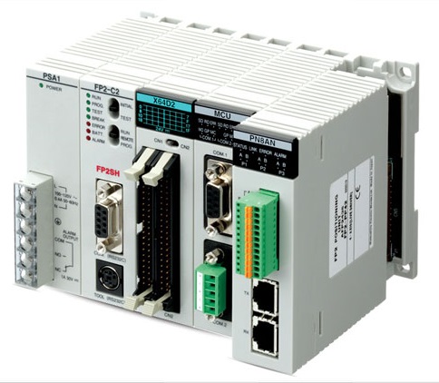 PLC or Programmable Logic Controller in an automated industrial plant.